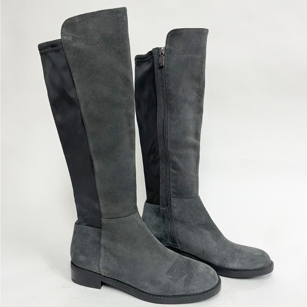 Blondo Ellie Boots Gray Suede Tall Shaft Knee High Waterproof Riding Size 7